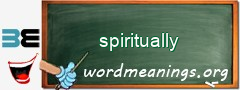 WordMeaning blackboard for spiritually